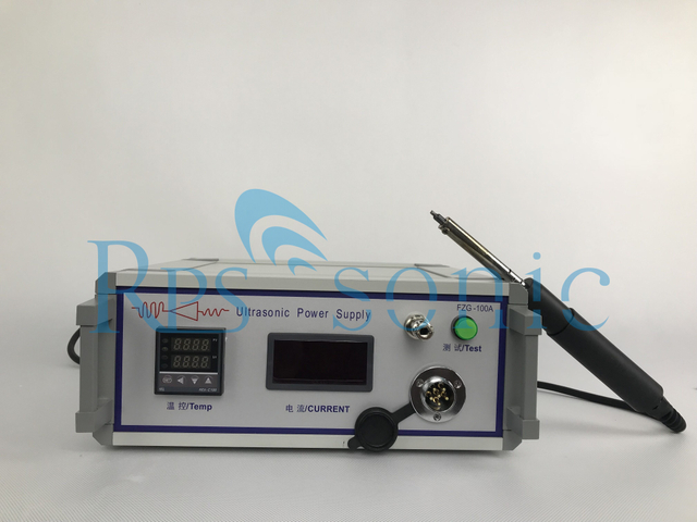  Ultrasonic Soldering Iron 60Khz Soldering Copper Wire on Glass