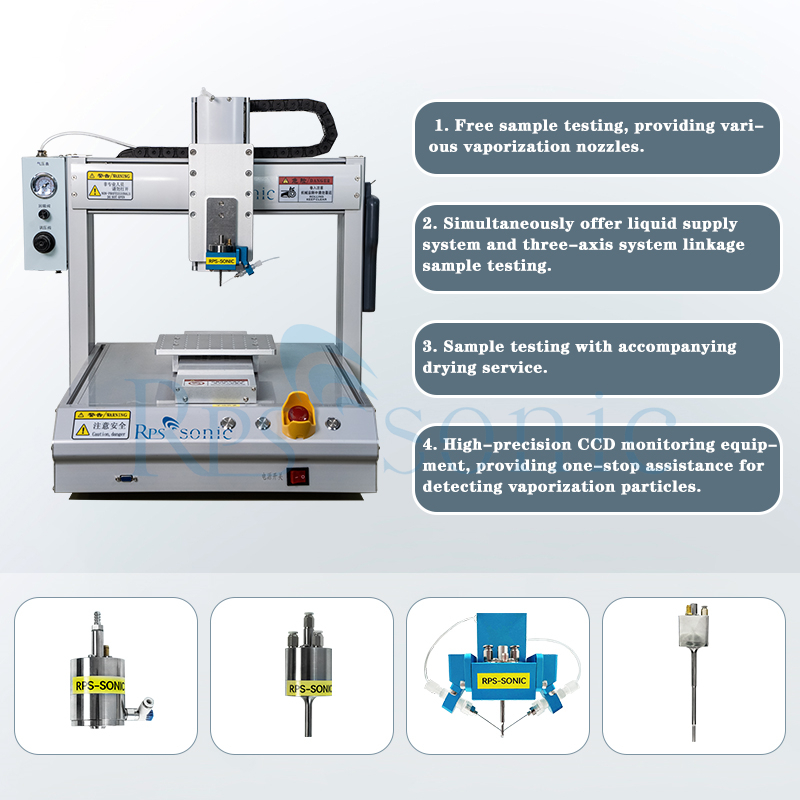 High Precision 50khz Ultrasonic Spray Nozzle Atomization Machine for Nanoparticles Coating