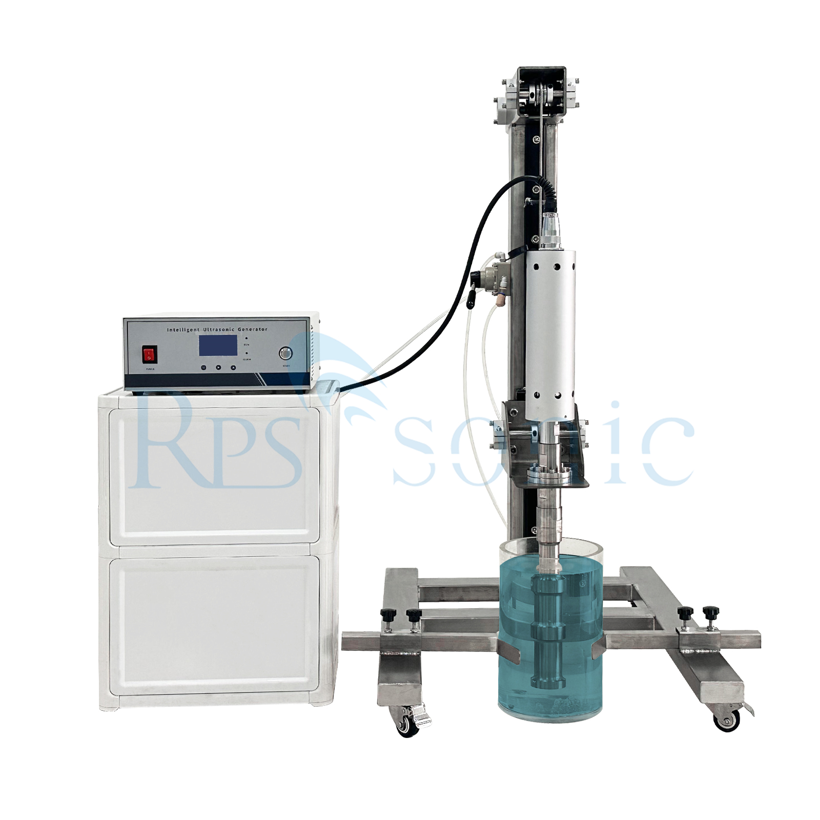 Customized Industrial Ultrasonic Homogenizer Ultrasonic Sonicator Dispersion Machine with Pneumatic Bracket