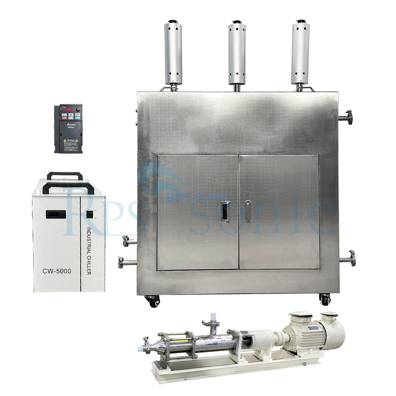 Customized 3000W Ultrasonic Homogenizer Ultrasonic Reactor Mushroom Extraction Herbal Extraction with Flow Cell 