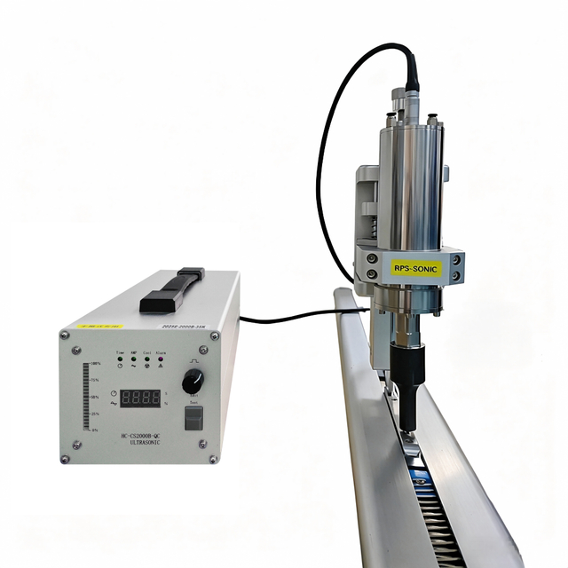 Ultrasonic Sealing And Cutting Cutter with Rail Guide for Blinds, Curtains And Awnings Cutting