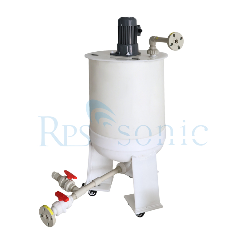Customized Ultrasonic Homogenizer System 2-in-1 PP Reactor with Flow Cell for Strong Acid Reaction