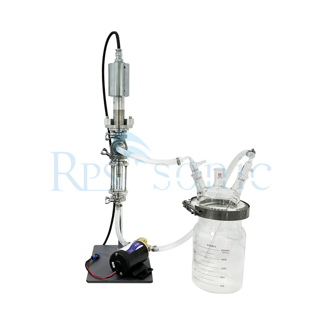 Laboratory Ultrasonic Cell Disruptor 2L glass tank Homogenizer Mixing Equipment with flow cell