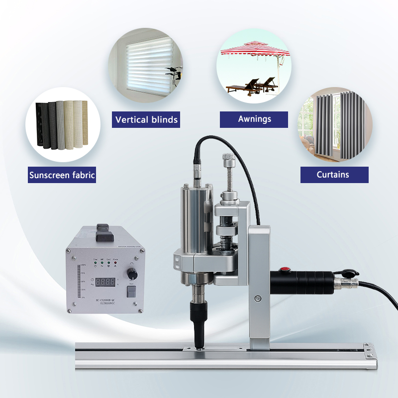 Ultrasonic Sealing And Cutting Cutter with Rail Guide for Blinds, Curtains And Awnings Cutting